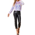 thumbnail image 2 of INSPIRE CHIC Women's Sequin Jacket Zipper Closure Hidden Pockets Bomber Jacket Pink Purple L, 2 of 6