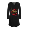 thumbnail image 3 of CEHVOM Robe Longue Aguichant de Noël pour Femmes avec Imprimé Père Noël, 3 of 3