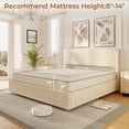thumbnail image 4 of BeesClover Bed Frame with Tufted Wingback Headboard, Platform Corduroy Upholstered Bed Frame with 4 Storage Drawers and Wooden Slats Support, No Box Spring Needed, 4 of 7