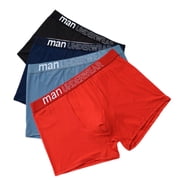 Lovzfmll 4 Pack Men's Underwear Cotton Boxer Briefs, Breathable Soft Shorts, Comfort for Casual Everyday Wear