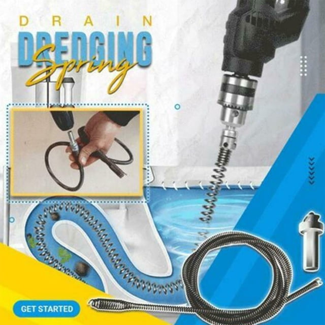 SSZMDLB 2Pcs Electric Drain Cleaner, Professional Sewer Unblocking Machine, Toilet and Kitchen Pipe Unblocking Tool, Clog Remover for Sink, Bathtub, Shower Drain, Drain Snake Unclogger