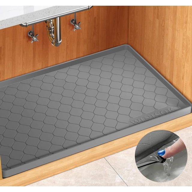 Winisok Silicone Under Sink Mat 40" x 22", kitchen Essentials and Gadgets, Shelf liner and Cabinet Protector, Home Organizers and Storage, Waterproof Bath