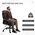 thumbnail image 4 of Vinsetto PU Leather Executive Office Chair with Adjustable Height, Brown, 4 of 10