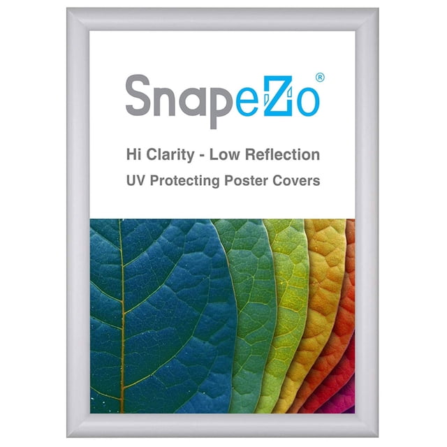 SnapeZo Cadre pour Affiche A2 Snap à Chargement Frontal en Aluminium, Argent, 16,5 x 23,4 Pouces