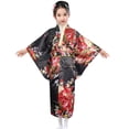 thumbnail image 1 of Hiiyo Japanese Traditional Dress Kimono Robe for Kids Girls Bathrobe Loungewear Nightgown, 1 of 3