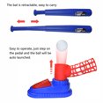 thumbnail image 4 of Baseball Pitching Machine Baseball Trainer Launcher Toy Foot-on with 3 Baseball & Baseball Bat for, 4 of 8