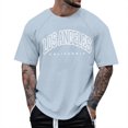 thumbnail image 1 of Men's Raglan Sleeve Letter Print Short Sleeve T-Shirt - Round Neck, Fashion Trend, Perfect for Daily & Casual Occasions, 1 of 4