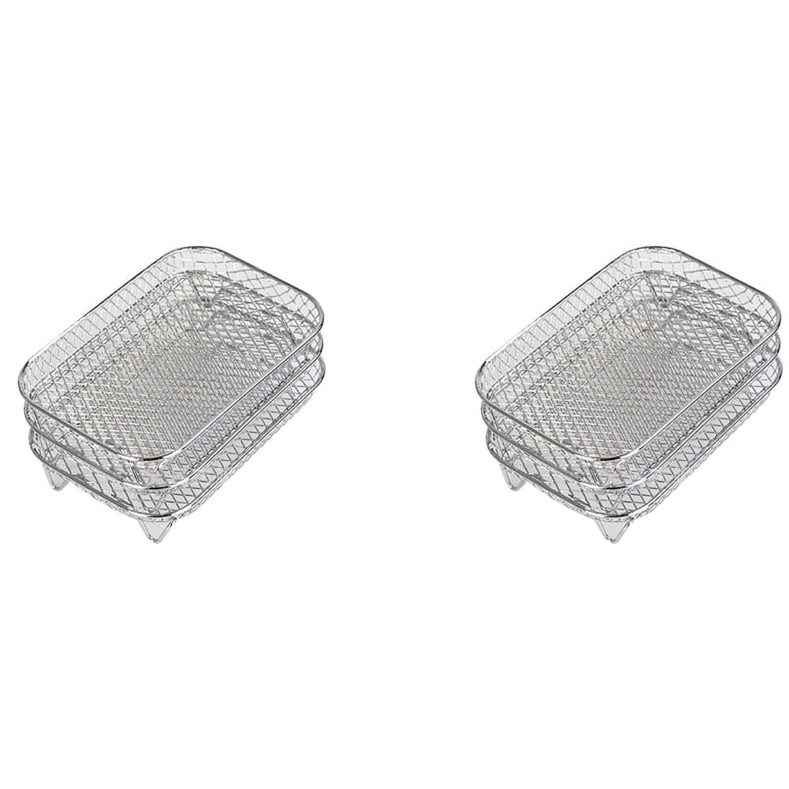 2X Air Fryer Rack For Ninja Dual Air Fryer, 3-Layer Food Dehydrator Rack Toast Rack Grill Air Fryer Accessories