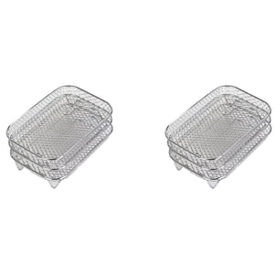 2X Air Fryer Rack For Ninja Dual Air Fryer, 3-Layer Food Dehydrator Rack Toast Rack Grill Air Fryer Accessories