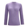 thumbnail image 4 of Pisexur Pull Col Roulé pour Femmes Couleur Unie Pulls Courts pour Femmes Tunique Pull Tricoté pour Femmes Décontracté Manches Longues Pulls d'Automne Pull Col Rond Hauts, 4 of 5