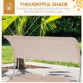 thumbnail image 4 of Outsunny Chaise Longue d'Extérieur de 79 Pouces avec Auvent avec Oreiller et Roues, Sable, 4 of 10
