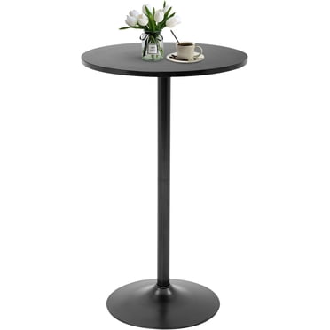 BestOffice Table de Bar Hauteur 40 Pouces Dessus Cocktail pour la Maison, Cuisine et Salle à Manger, Noir
