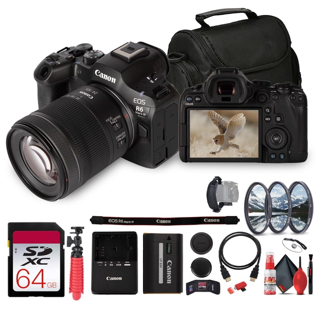 Canon EOS R6 Mark III Appareil Photo Sans Miroir 32,5 Mpx 7K RAW + RF Objectif 24-105 mm Ensemble (Modèle International)