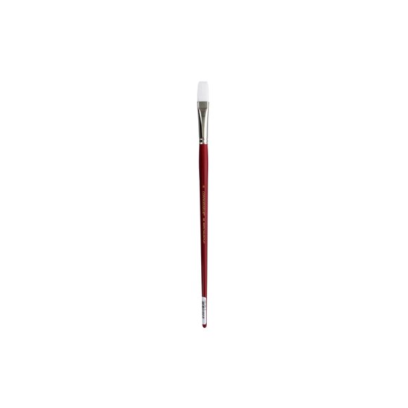 Connoisseur White Taklon Brush All Media LH Flat#8