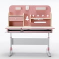 thumbnail image 1 of Children Kids Multifunctional Adjustable Study Desk - Pink, 1 of 5