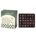 thumbnail image 1 of Wooden, EDHITNR Natural Solid Wood DIY Alphabet Set, 30-Piece Uppercase Letters with Cream Ink Pad for Journaling Scrapbooking, 1 of 2