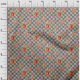 thumbnail image 2 of oneOone Coton Bio Popeline Sergé Feuilles & Motif Floral Imprimé BTY 42 Pouces de Large, 2 of 4