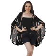 thumbnail image 2 of Moomaya Open Front Printed Shrug Printed Kimono Sleeve Beach Cover Up For Women, 2 of 5