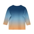thumbnail image 4 of 2025 Filles T-Shirts Décontractés Manches 3/4 Col Rond Tops d'Été T-Shirts Unis Blouses d'Automne Pulls Tops Jaunes, 4 of 6