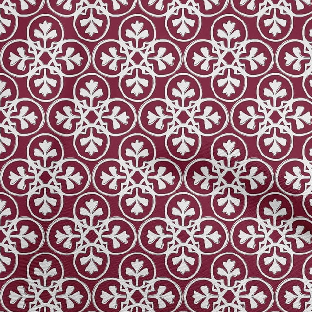 oneOone Georgette Viscose Burgundy Fabric Block Craft Projects Decor Fabric Printed By The Yard 42 Inch Wide