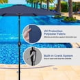 thumbnail image 3 of Simple Deluxe 9ft Outdoor Market Table Patio Umbrella with Button Tilt and Crank, Large Sun Umbrella with Sturdy Pole& Fade Resistant Canopy, Dark Blue, 3 of 7