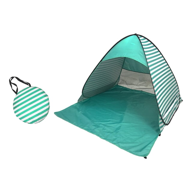 Beach Tent, up Tent, SUN Protection, Windproof ,up Sun Shelter Quick Green Stripes L