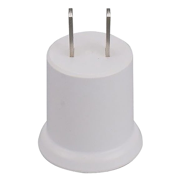 Screw-In Light Socket Adapter, Heavy Duty Light Bulb Socket To Plug Adapter for Converting Outlet To Light Bulb, Converts Plug To Lamp Socket, Construction for Diverse Lighting Needs,White