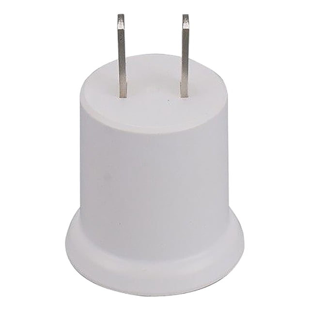 Screw-In Light Socket Adapter, Heavy Duty Light Bulb Socket To Plug Adapter for Converting Outlet To Light Bulb, Converts Plug To Lamp Socket, Construction for Diverse Lighting Needs,White