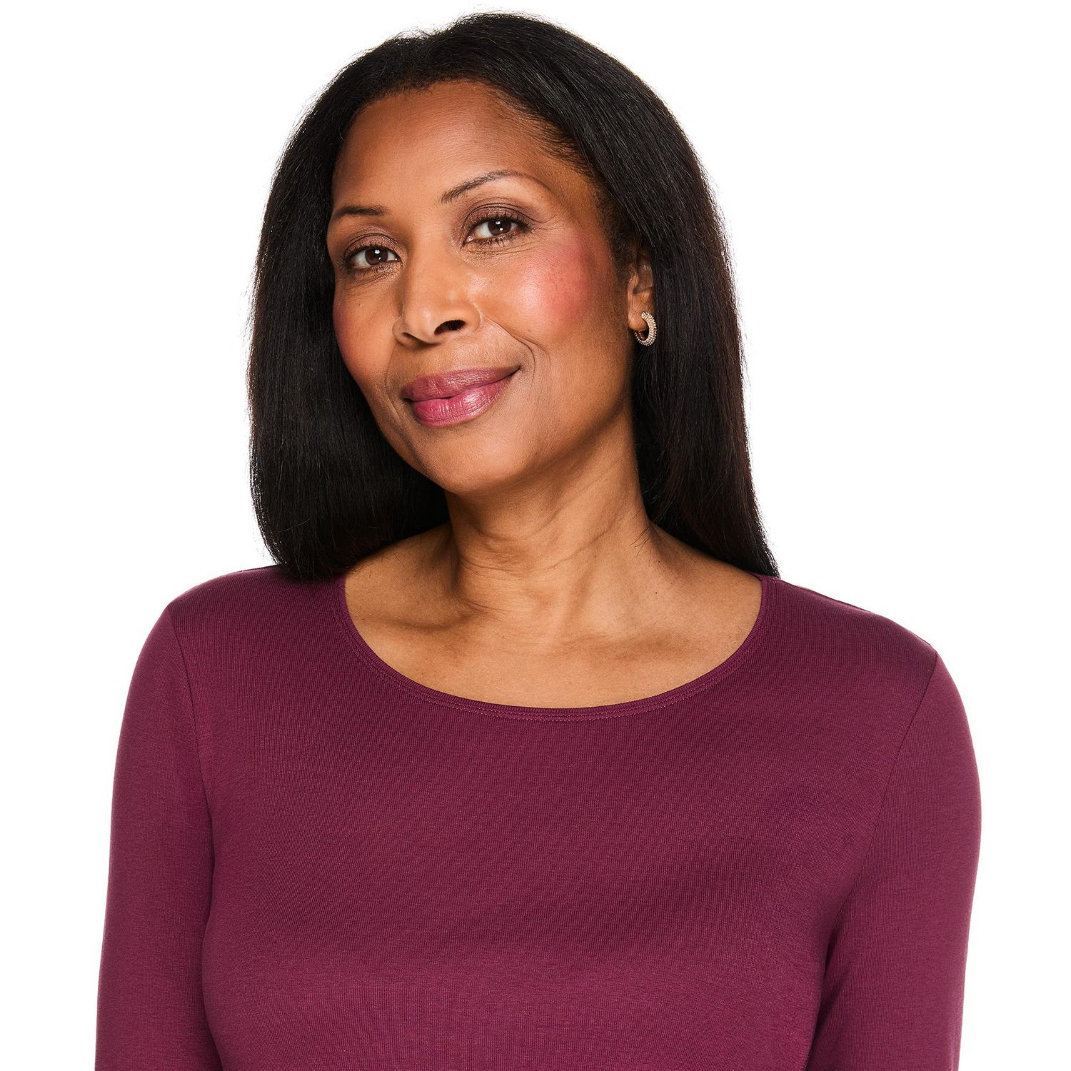 T-shirt à encolure dégagée Karen Scott pour femmes