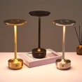 thumbnail image 3 of Lampe de Bureau à DEL Sans Fil, Lampe de Table à DEL Sans Fil en Aluminium Moderne de Forme Ronde à Éclairage Doux Ajuste la Luminosité pour la Maison, 3 of 7