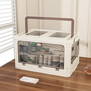 Medicine Storage Box with Handle,Extra Large First Aid Box with Removable Tray and Quick Access Top Lid Flap,5 Doors Open Medicine Organizer,Plastic Multipurpose Medicine Chest Container