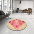 thumbnail image 4 of Ahgly Company Tapis d'Intérieur Lavables à la Machine, Carrés, Transitionnels, Jaunes, Tapis de Zone, 5 Pieds Carré, 4 of 7