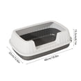 thumbnail image 3 of Tyidzon Semi Enclosed High Bar Cats Litter Box With Splashs Proof Designs For Cats And Cats Shovel Suitable For Home Cats, 3 of 6