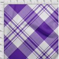 thumbnail image 4 of oneOone Rayon Purple Fabric Tartan Craft Projects Decor Fabric Printed By The Yard 56 Inch Wide, 4 of 4