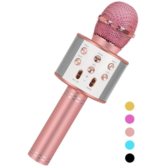 Handheld Karaoke Microphone, Fun Toys for 4-15 Year Old Girls, Handheld Karaoke Microphone for Kids Age 7-14,Birthday Gifts for 8 9 10 11 Years Old Boys Girls Pink