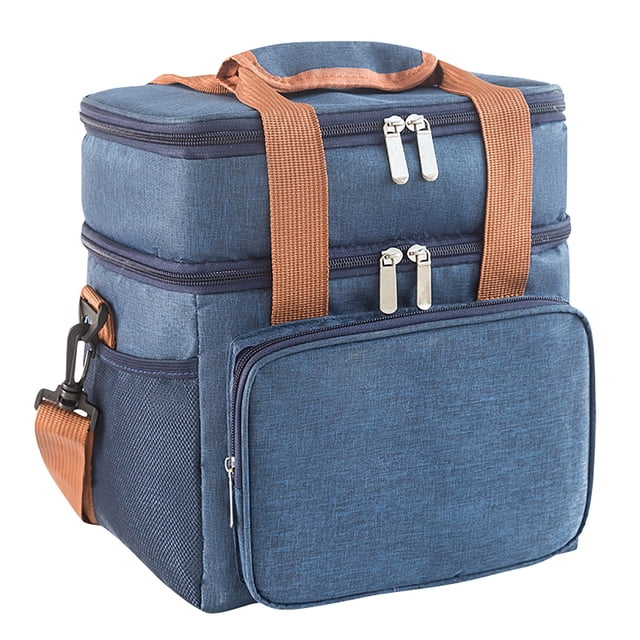 Lunch Bag Insulated Large Lunch for Work and Travel – Double Heavy Duty Leak Proof Freezer Bag for Men Women Adults