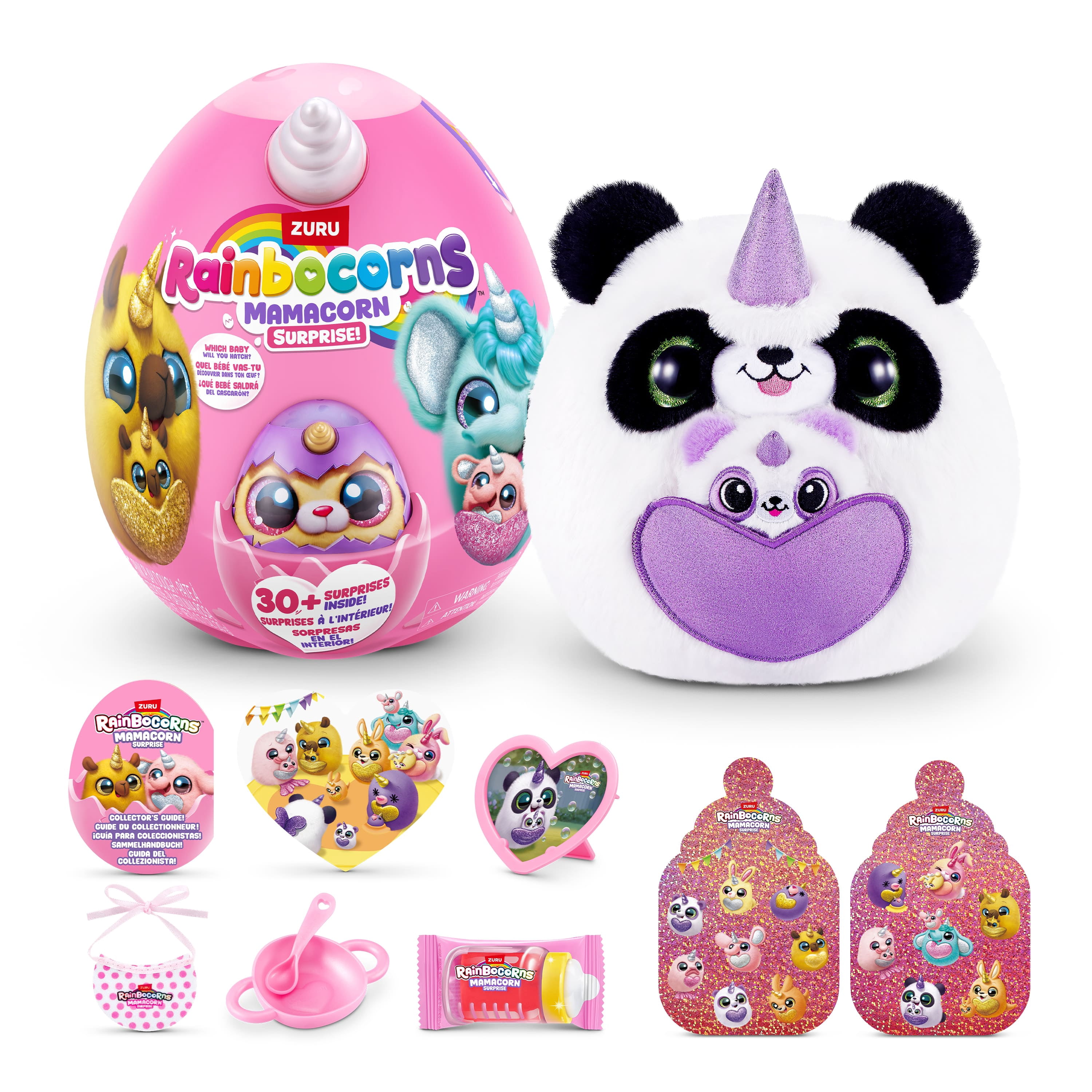 Rainbocorns Mamacorn Surprise by ZURU, Collectible Plush Toy for Girls 3+