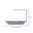 thumbnail image 3 of Oleegame 2PC Shower Soap Dish With Hook Adjustable To Fit Any Size Of Sinks Large Capacity StorageTelescopic Sink Storage Rack Gray, 3 of 3