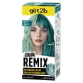 thumbnail image 2 of Got2b Color Remix, Coloration Capillaire Semi-Permanente Personnalisable, Bleu Paon 097, 2 of 7