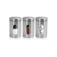 thumbnail image 1 of 3 Piece Kitchen Canister Set Silver, 1 of 5
