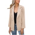 thumbnail image 1 of Pompotops Blazer à Manches Longues pour Femmes, Couleur Unie, Mode, Col à Revers, Petit, Liquidation, 1 of 5