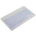 thumbnail image 1 of 10 inch Wireless BT Keyboard Ultra-thin Rechargeable BT Keyboard Three-system Compatible 7-color Monochrome backlight White, 1 of 8