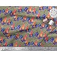 thumbnail image 2 of Soimoi Cotton Duck Fabric Text & Hen Bird Printed Fabric 1 Yard 42 Inch Wide, 2 of 3