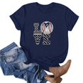 thumbnail image 1 of Aboser T-Shirts Graphiques de Baseball Love pour Femmes 2024 Été Col Rond T-Shirts Baseball Cadeaux de la Fête des Mothers Hauts Amples à Manches Courtes, 1 of 3