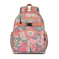 thumbnail image 1 of Colorful Vibrant Indian Tribal Paisley Design Student Backpack Lightweight Adjustable Shoulder Straps Chest Strap Durable School Backpack, 1 of 5