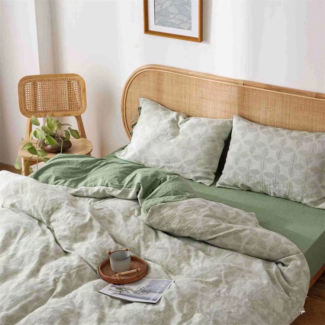 Zhuge Bed Sheets Set, Bedding Sheets Pillowcases Kit, Twin Bed Set, Hotel Bedding, Home Decor(Green)