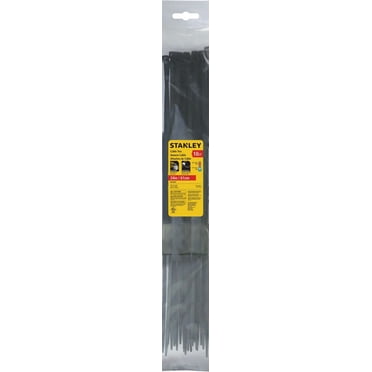 Stanley 10ct 24 Po. Attaches de câble noires