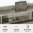 thumbnail image 4 of GUNAITO Queen Bed Frame with 2 Drawers Headboard Platform Bed Frame with LED Lights Charging Station Gray, 4 of 5