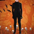 thumbnail image 2 of GDREDA Kids Dancewear Solid Color Spandex Zentai Child Unitard (Black,S), 2 of 3