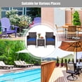 thumbnail image 4 of Patiojoy Ensemble de Mobilier de Patio en Rotin Osier 3 Pcs Ensemble de Canapé de Conversation avec Table à Café Bleu, 4 of 7